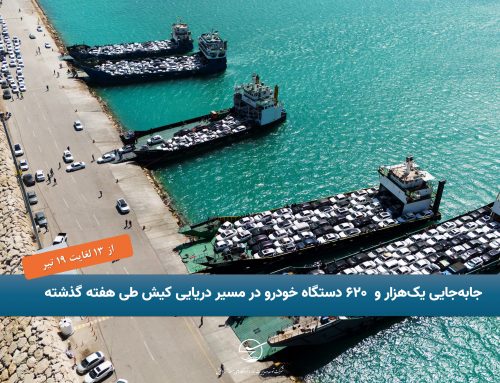 جابه‌جایی یک‌هزار و ۶۲۰ دستگاه خودرو در مسیر دریایی کیش طی هفته گذشته